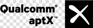 Qc Aptx Vertical Black 4754   Qualcomm Aptx Logo Png  Transparent Png