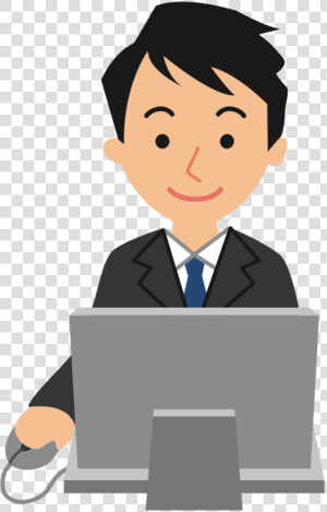 Male Computer User   Computer User Clipart  HD Png Download