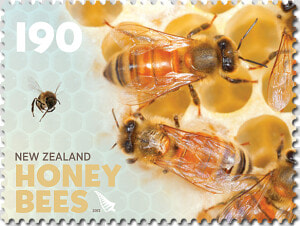 1   90 stamp   Bee Stamps New Zealand  HD Png Download