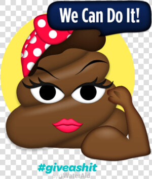 Poop Emoji Rosie Riveter  HD Png Download
