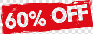 Grunge 60 Percent Off Label Psd   Graphic Design  HD Png Download