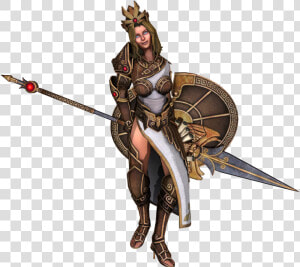Woman Warrior bard action   Athena Smite Png  Transparent Png