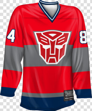Optimus Prime Hockey Jersey   Hockey Jersey T Shirt  HD Png Download