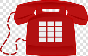 Telephone Clipart Cliparts And Others Art Inspiration   Clip Art Red Phone  HD Png Download