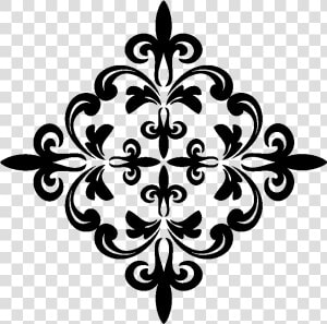 Pin By Srishti Kundra On Draw amp paint Baroque Design   Stencil Floral Motif Design  HD Png Download