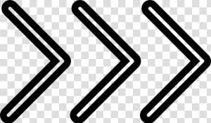 Three Chevron Arrows Pointing Right   3 Arrows Pointing Right  HD Png Download