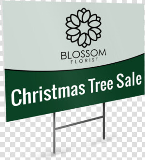 Green Christmas Tree Sale Yard Sign Template Preview   Sign  HD Png Download
