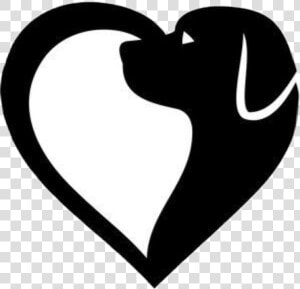  heart  dog  silhouette   Dog With Heart Silhouette  HD Png Download