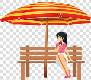 Hand Drawn Cartoon Girl Vacation Decoration Vector   Old Man Sitting Clipart  HD Png Download