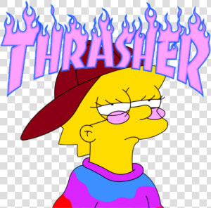 Thrasher  90s  And Lisa Simpson Image   Cool Lisa Simpson Png  Transparent Png