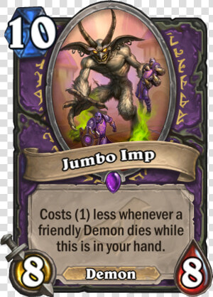 Jumbo Imp Hearthstone Rise Of Shadows Card Reveal Live   Hearthstone Witchwood Hunter Legendary  HD Png Download