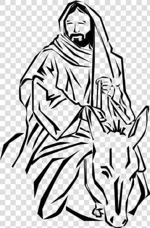 Index Of   Palm Sunday Clip Art Black And White  HD Png Download