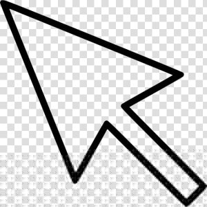 Mouse   Mouse Pointer Black And White  HD Png Download