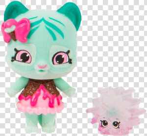 Shopkins Season 9 Fluffy Shoppettes Minty Paws   Shopkins Wild Style Shoppets Minty Paws  HD Png Download