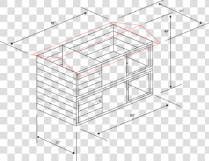 Plans 5ft Two Tier Guinea Pig Hutch Blueprint Drawings  HD Png Download