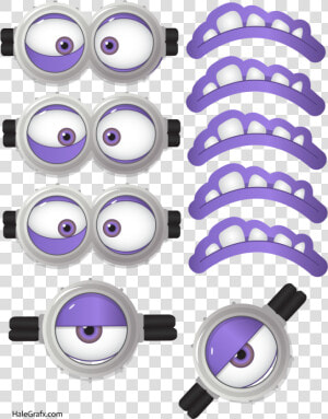 Evil Minion Png   Purple Minion Eyes Printable  Transparent Png
