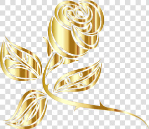 Clipart Rose Thorn   Gold Roses Clip Art  HD Png Download