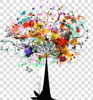 Colorful Vector Tree Png   Png Download   Past Present Future Tree  Transparent Png