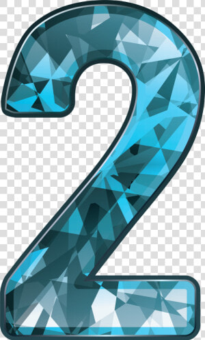 Numero 2 En Cristal   Png Download   Crystal Numbers Png  Transparent Png