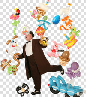 Balloon Twister Buster Balloon Juggling Different Balloon   Cartoon Balloon Artist  HD Png Download