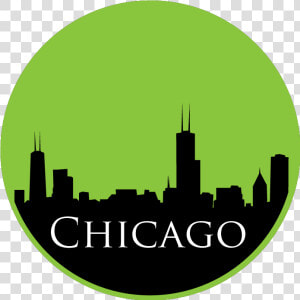 Text Chicago Skyline Chicago Skyline Decal   Chicago  HD Png Download