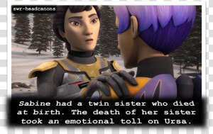 Sabine Had A Twin Sister Who Died At Birth   Star Wars Rebels Sabine Headcanons  HD Png Download
