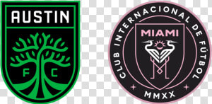Austin Fc And Inter Miami Cf’s Badges   Inter Miami Logo  HD Png Download