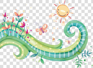 Vector Watercolor Tree Vine 1500 1050   Illustration  HD Png Download