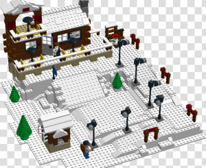 A Lego Chap Can Relax And Watch Others Skiing   Lego  HD Png Download