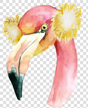 The Hand painted Flamingo Png Transparent Material  Png Download