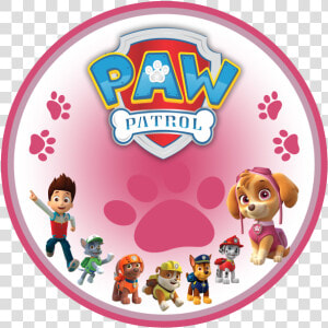 Adesivo Patrulha Canina Rosa  HD Png Download