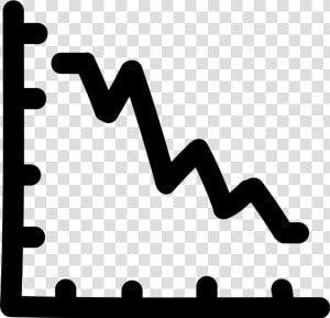 Business Report Graphic With Descendant Line Hand Drawn   Simbolo Gráfica  HD Png Download