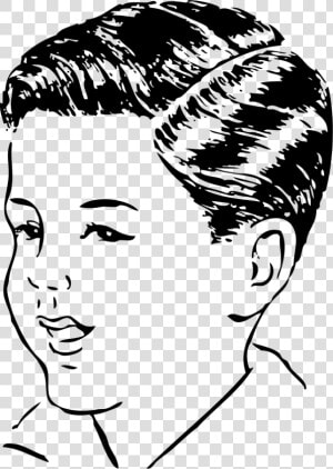 Medium Haircut With Side Part 3 Svg Clip Arts   Hair Part Clipart  HD Png Download