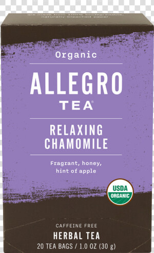 Allegrotea Carton Relaxingchamomile   Usda Organic  HD Png Download