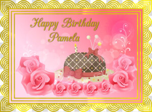 Transparent Portal Cake Png   Happy Belated Birthday Pamela  Png Download