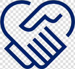 A Blue Icon Of Two Hands Holding  Shaping A Heart   Icon  HD Png Download