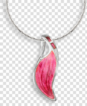 Nicole Barr Designs Sterling Silver Contour Necklace pink   Pendant  HD Png Download