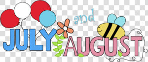 Transparent August Clip Art   July August Clip Art  HD Png Download