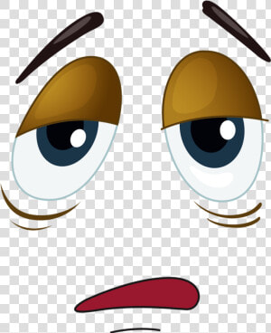 Clipart Free Library Cartoon Emoticon Caricature Smiley   Tired Eyes Clipart  HD Png Download
