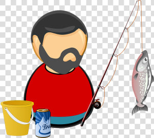 Angler  Bait  Beer  Bucket  Catch  Comic Characters   Clipart Fisherman Png  Transparent Png
