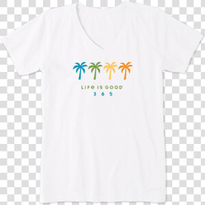 Women S Palm Trees Crusher Vee  HD Png Download