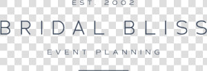 Bridal Bliss Secondary Logo Navy   Parallel  HD Png Download