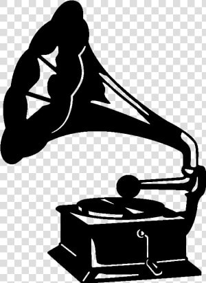 Wall Decals Music   Record Player Line Art Transparent  HD Png Download
