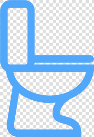 Light Blue coloured Icon Of A Toilet  HD Png Download