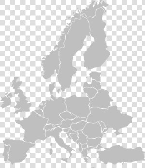 Europe Map Grey Png  Transparent Png