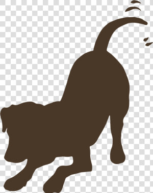 Dog Wagging Tail Silhouette   Png Download   Clipart Dog Transparent Background  Png Download