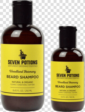 Seven Potions Beard Shampoos Woodland Harmony 2 Sizes   Luxury Shampoo In The British  HD Png Download