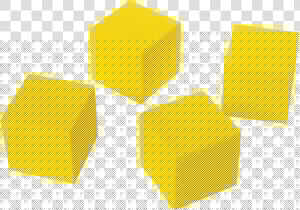 Foam Blank Dice   Yellow Foam Cube Toy  HD Png Download