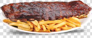 4 Ribs And Fries Transparent  HD Png Download