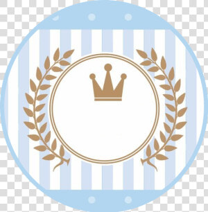  crown  blue  stripes  blank  circle  round  cute  decoration   Cute Blank Circle Logos  HD Png Download